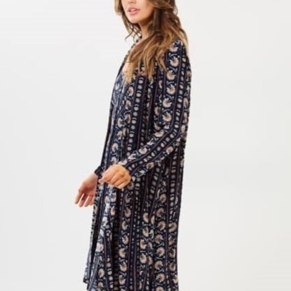 TIGERLILY Hamilton Navy Longline Kimono Jacket - Picture 4 of 11